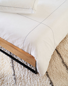 Taiana Кровать из шпона дуба со стальными ножками в черной отделке 90 x 190 см