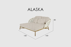 Уличная кровать Alaska NATURAL TEAK