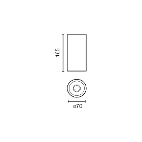 FOST DOWN Потолочный светильник Ш70 28W черный 36° 3000K CRI90 TRIAC