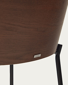 Барный стул Eamy светло-коричневый из шпона ясеня с отделкой венге