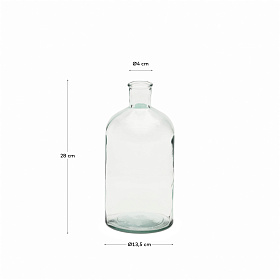 Brenna Ваза из 100 % переработанного прозрачного стекла 28 см