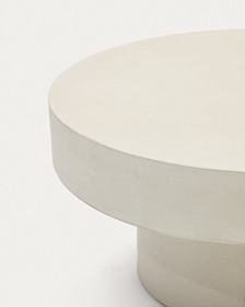 Aiguablava Круглый журнальный столик из белого цемента Ø 66 см