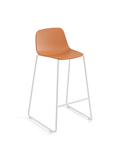 Барный стул Maarten Sled Counter Stool Base пластиковая низкая спинка