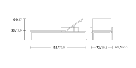 Шезлонг Landscape с ручками KS9401900