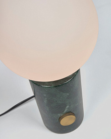 Настольная лампа Lonela из мрамора с зеленой отделкой