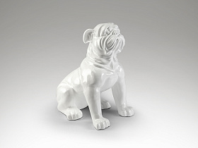 Фигурка большая White Bulldog белая