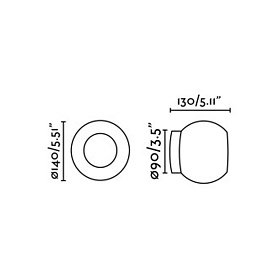 Настенный/потолочный светильник Moy черный LED 4W 3000K