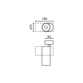 Прожектор Fost SURFACE белый Ø70 28W 36° 3000K CRI90