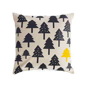 Чехол для подушки Saori 100% хлопок с маленькими деревьями 45 x 45 cm