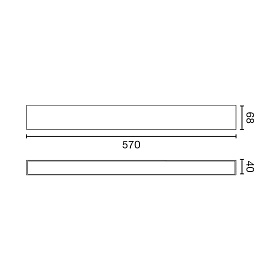 VIA EVO Потолочный светильник 570 25W 4000K черный DALI PRISM.