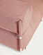 Пуф-шезлонг со спинкой терракотово-белый для садового дивана 165x110см