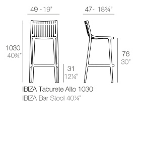 Барный сул Ibiza 74,5 cm