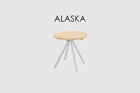 Столик Alaska TEAK NATURAL- WHITE WASH D50