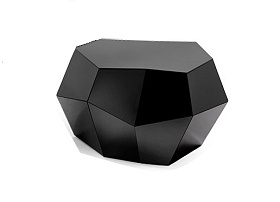 Кофейный столик Three Rocks Black Glass Medium