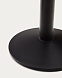 Высокий барный стол Saura из черного металла со столешницей из белой терраццо