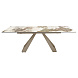Раздвижной обеденный стол 1117/MC22052DT-MARMOL из керамики в мраморной отделке и стали
