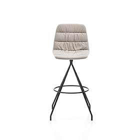 Барный стул Maarten Swivel Bar Stool Base  высокая спинка с мягкой обивкой 