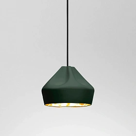 Подвесной светильник Pleat Box 24 темно-зеленый / золотой