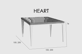 Стол обеденный Heart SEASHELL 100х100