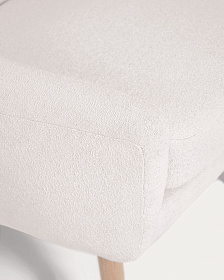 Candela Кресло из белой ткани букле
