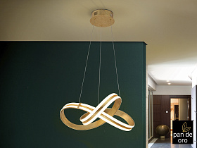 Подвесной светильник Lazas Ø46 золотая фольга