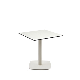 Dina Уличный стол белый на белом металлическом основании 68 x 68 x 70 см