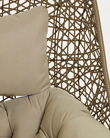 Florina Подвесное кресло с светло-серой ножкой коричневое