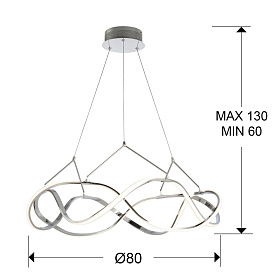 Подвесной светильник Molly 80Ø хром
