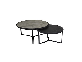 Комплект приставных столиков Naira черный / серый
