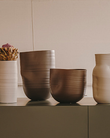 Macarelleta Темно-коричневая керамическая ваза Ø 32 см