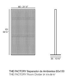 Перегородка The Factory 80x150