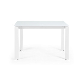 Стол обеденный Atta 120(180)x80 белое стекло