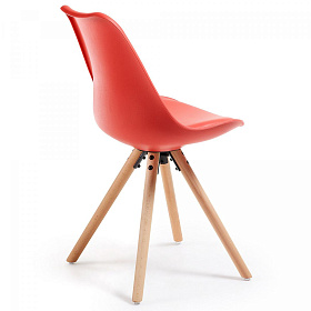 4 стула Lars (комплект) красный пластик