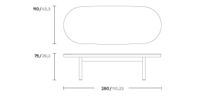 Обеденный стол Cala 280 x110 KS2701600