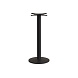 Высокий барный стол Saura из черного металла со столешницей из белой терраццо