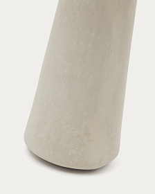 Ваза Silvara из папье-маше белого цвета 10 см