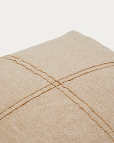 Чехол на подушку из хлопка Sulken бежевого цвета с вышивкой, 45 x 45 см