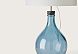Настольная лампа Sam синее стекло + белый абажур 801011/46 