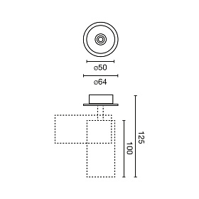 FOST Встраиваемый проектор 15W черный 35° 2700K CRI90 CASAMBI