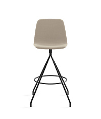 Барный стул Maarten Swivel Counter Stool Base высокая спинка с гладкой обивкой