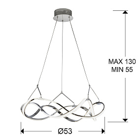 Подвесной светильник Molly 53Ø хром