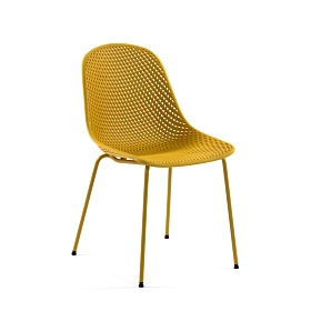 4 стула Quinby (комплект) желтый пластик