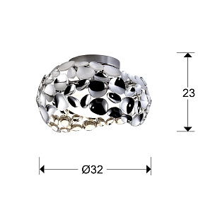 Потолочный светильник Narisa 3L Ø32 хром