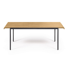 Раздвижной стол Nadyria с дубовым шпоном и стальными ножками160 (200) x 90 см