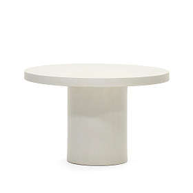 Aiguablava Круглый стол из белого цемента Ø 120 см