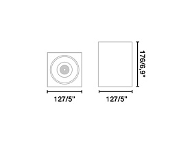 Потолочный светильник Teko-1 белый LED 12-18W 3000K 56є