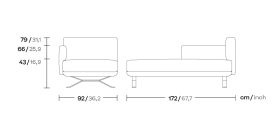 Кушетка Boma правая KS2500500