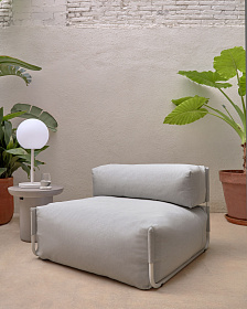 Square пуф квадратный со спинкой 101 x 101 см, светло-серый, для садового модульного дивана
