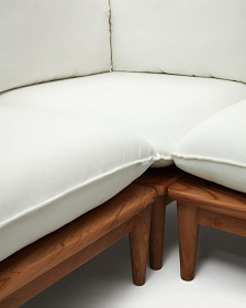 Portitxol Комплект из модульного углового дивана и журнального столика из массива тика