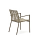 Culip Садовый стул из алюминия и шнура в коричневом цвете